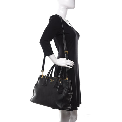 Prada Vitello Daino Tote Black 2 of 17