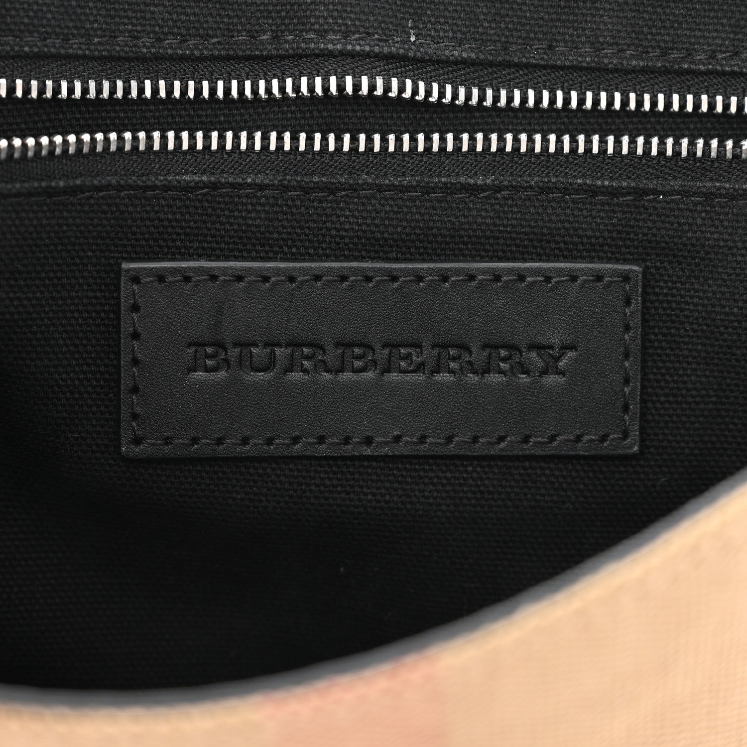Burberry Mega Check Grainy Calfskin Small Gowan Messenger Bag Black 6 of 11