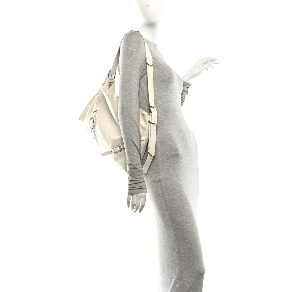 Givenchy Calfskin Medium Voyou Bag Ivory 2 of 12