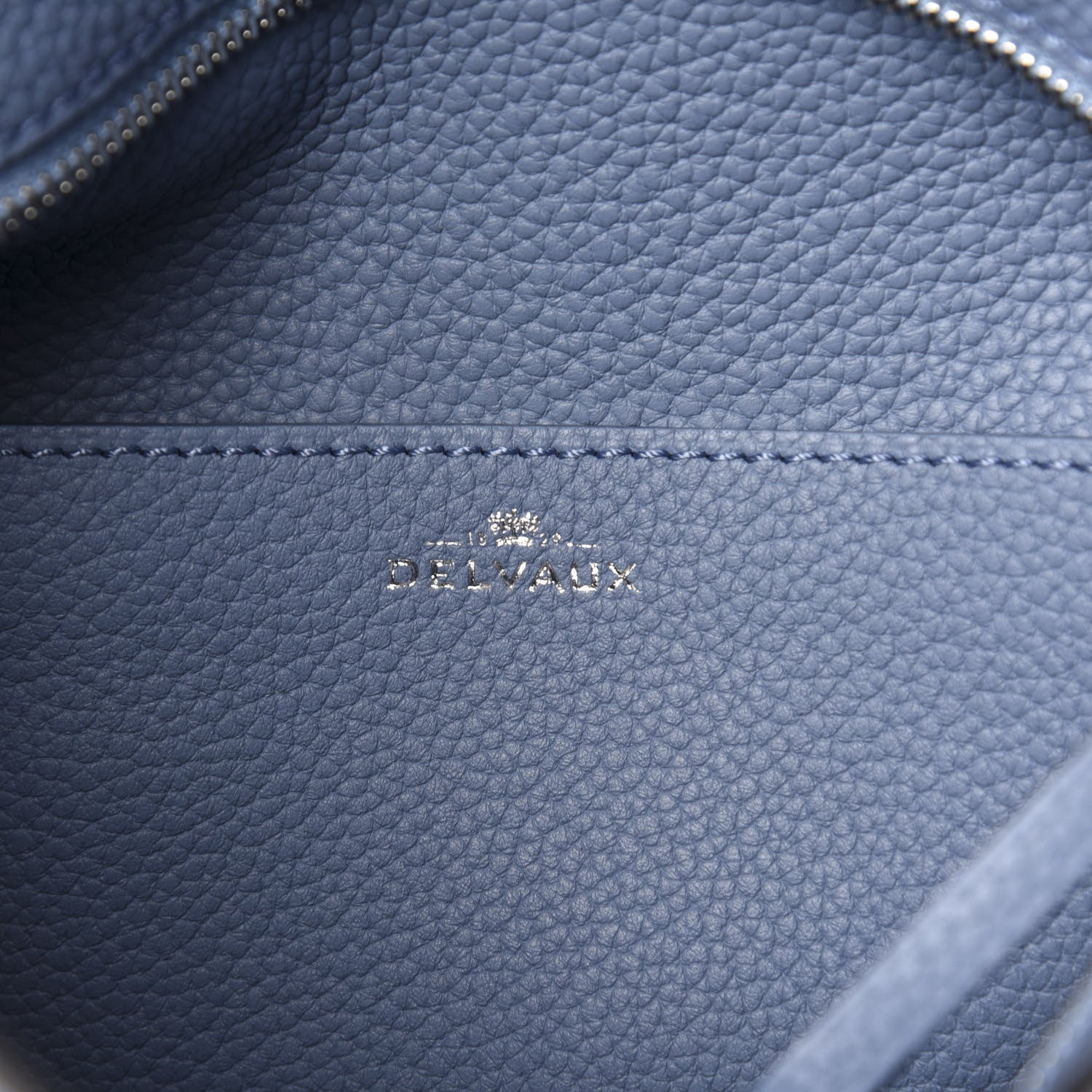 Delvaux Nubuck Santiag Pin Daily Shoulder Bag Denim II 6 of 9