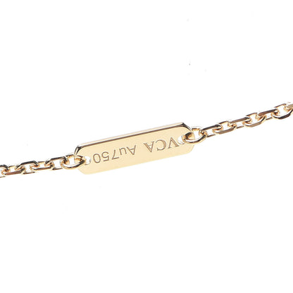Van Cleef & Arpels 18K Yellow Gold Diamond Yellow Mother of Pearl Vintage Alhambra Pendant Necklace 5 of 8