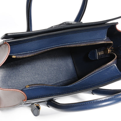 Celine Smooth Calfskin Nano Tri-Color Luggage Black 5 of 9