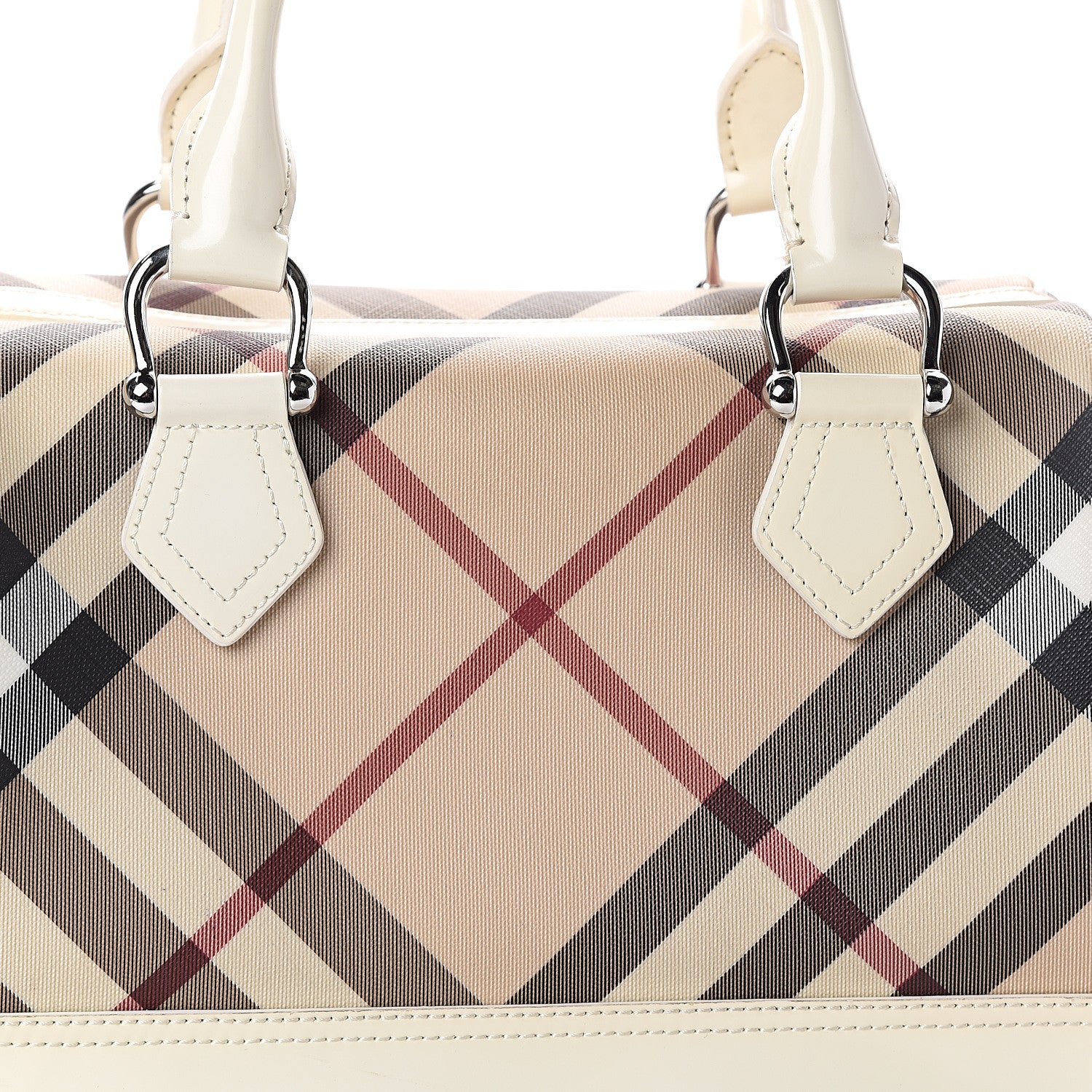 Burberry Nova Check Bowling Bag White 6 of 8