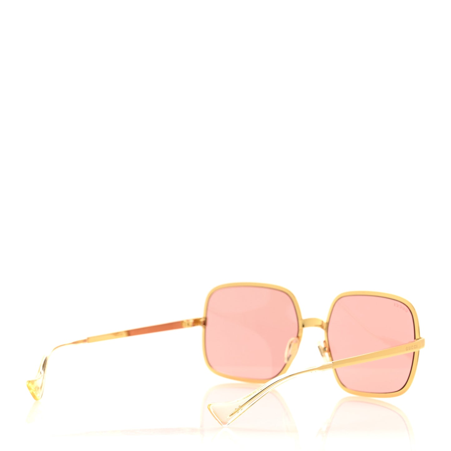 Metal Oversized Square Frame Sunglasses GG1063S Gold