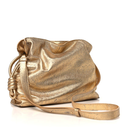 Loewe Metallic Lambskin Medium Chain Flamenco Knot Clutch Gold 3 of 11