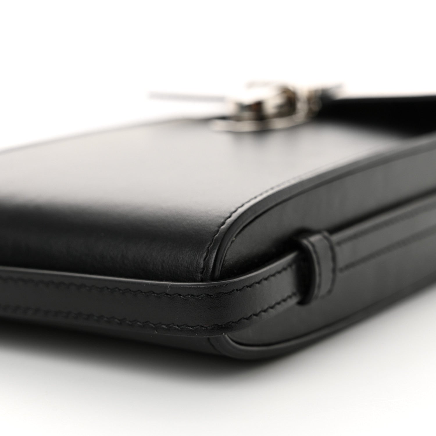 Saint Laurent Calfskin Phone Holder Crossbody Black 9 of 11