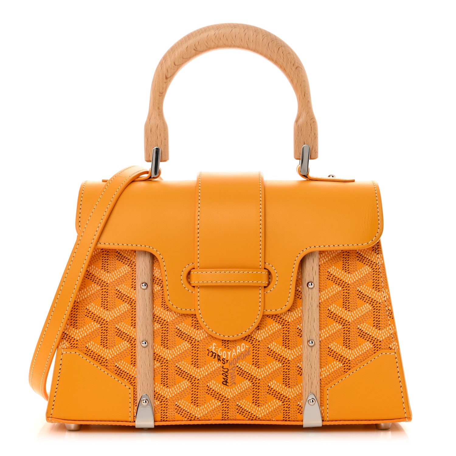 image of GOYARD Goyardine Structure Mini Saigon in the color Yellow by FASHIONPHILE