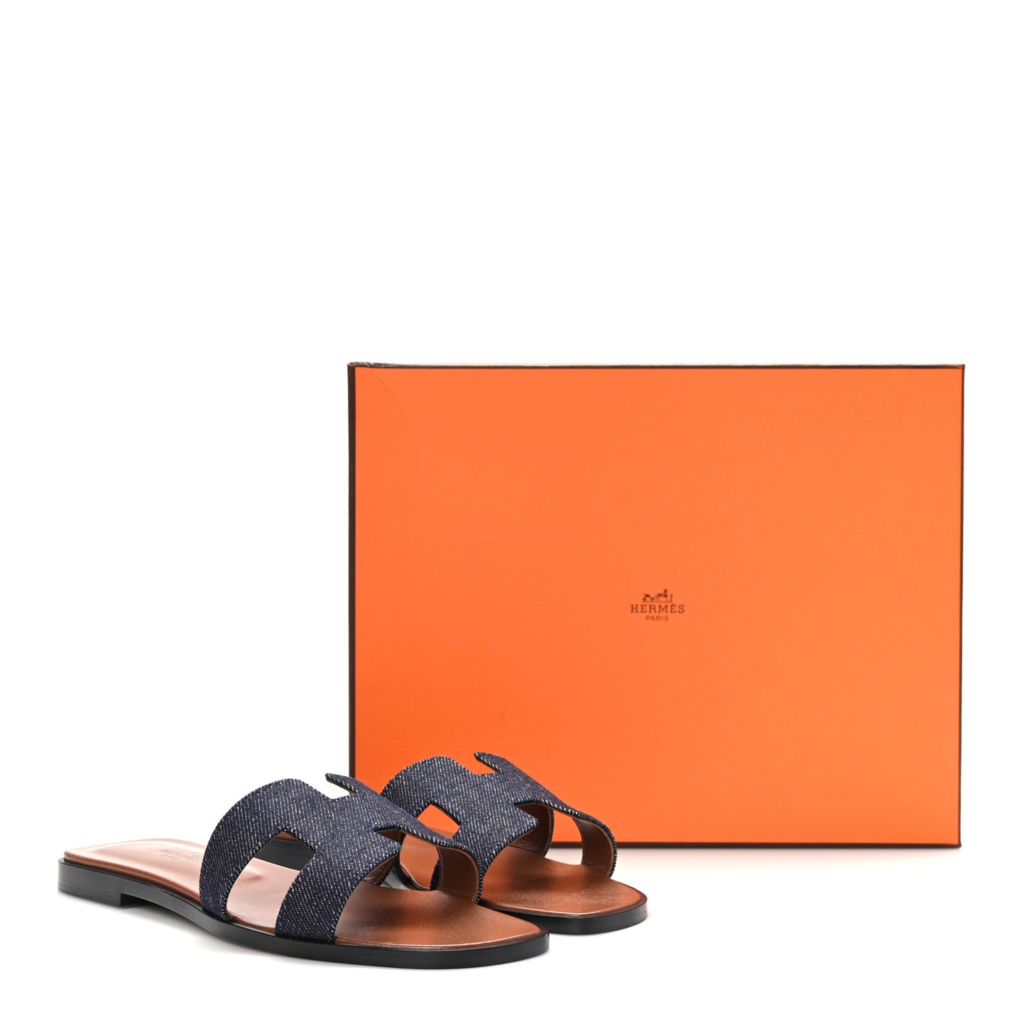 Denim Canvas Oran Sandals 36.5 Bleu Brut