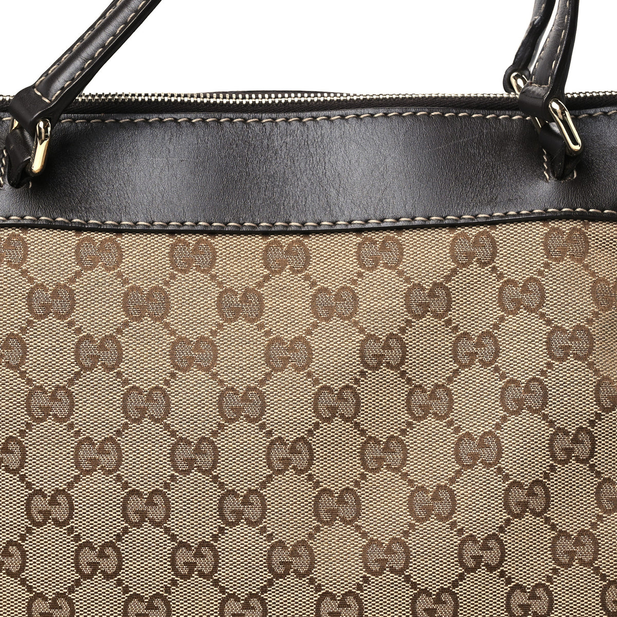 Gucci Monogram Web Mayfair Top Handle Satchel Dark Brown 8 of 10