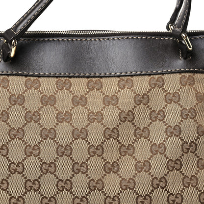 Gucci Monogram Web Mayfair Top Handle Satchel Dark Brown 8 of 10