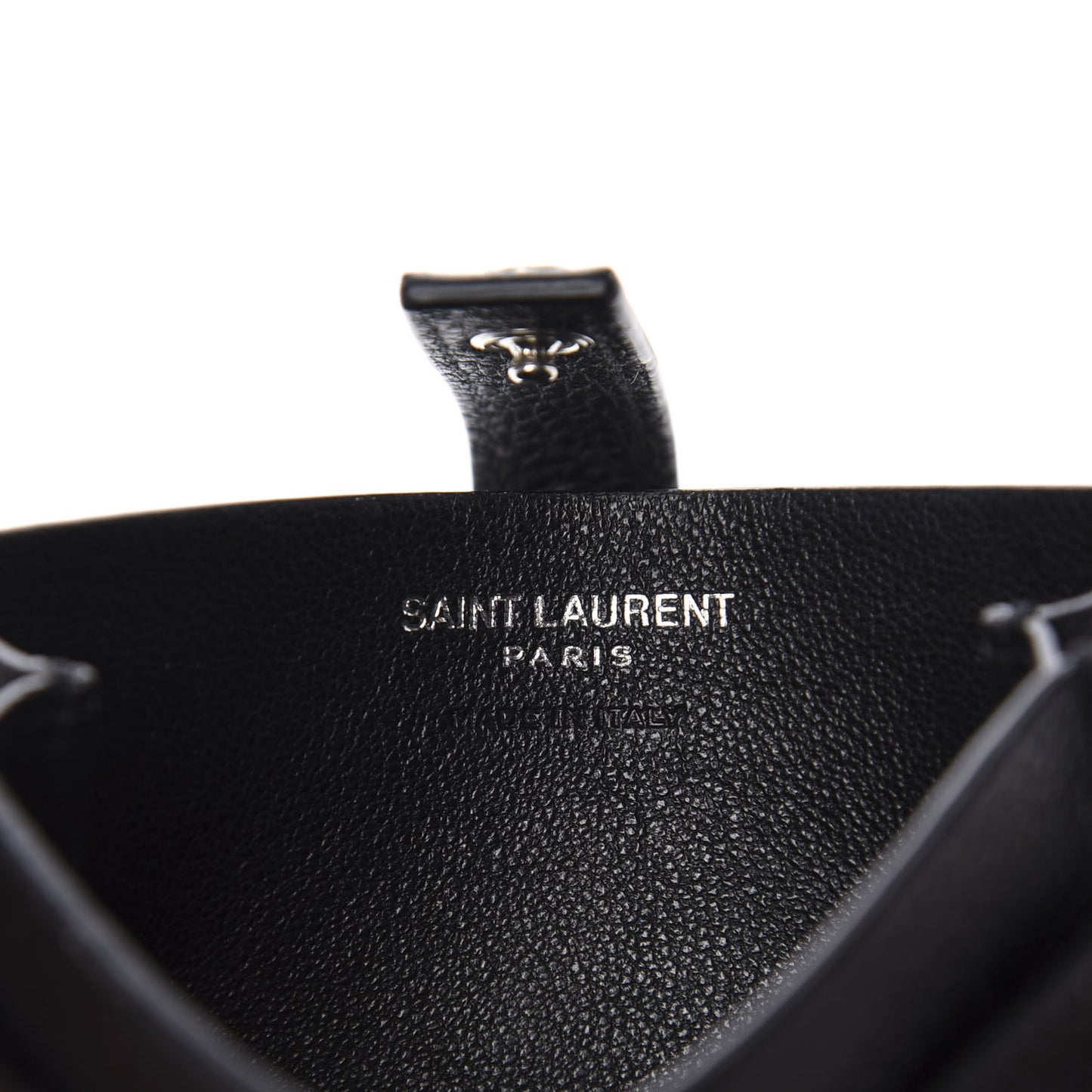 Grained Calfskin Sac De Jour Souple Card Case Black