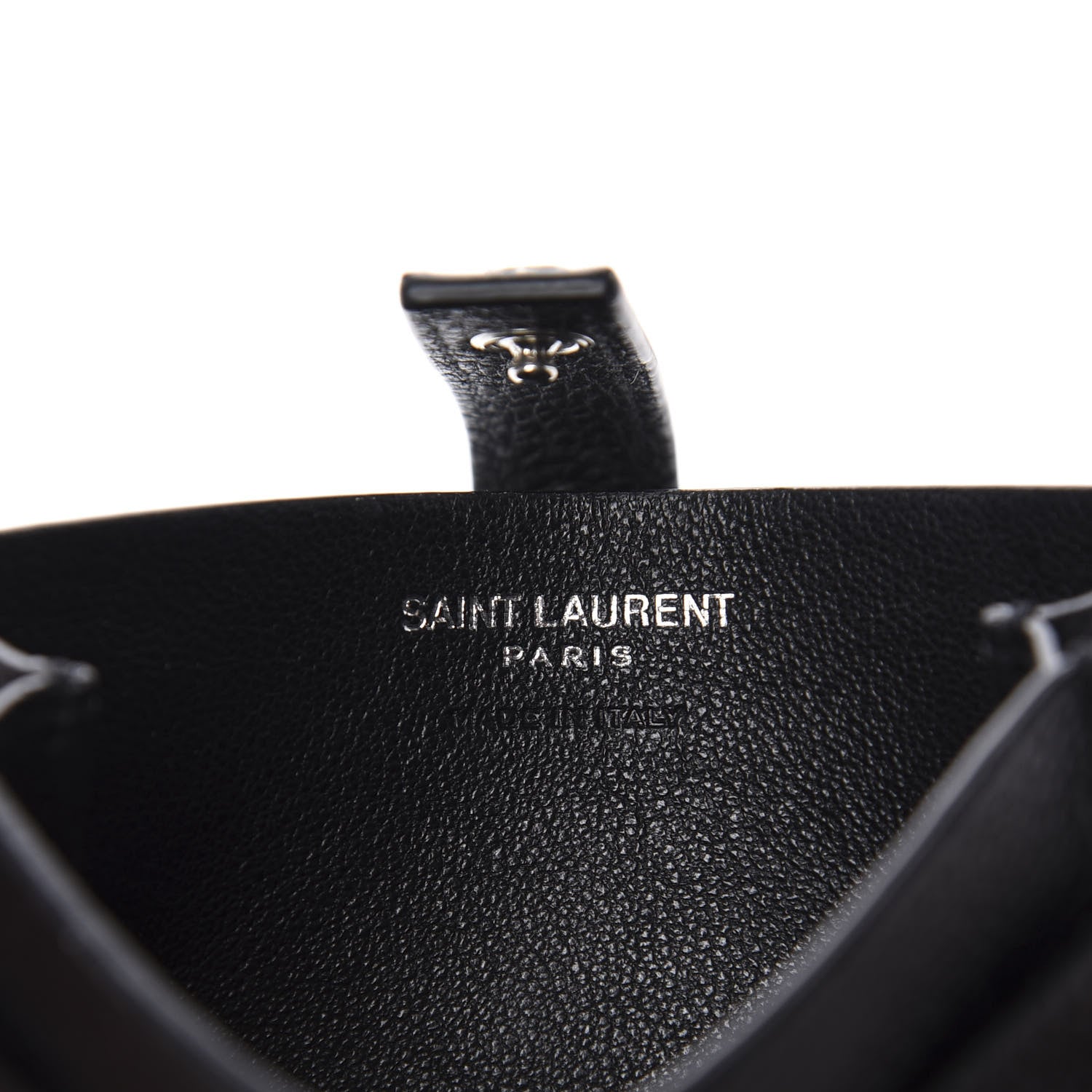 Saint Laurent Grained Calfskin Sac De Jour Souple Card Case Black 6 of 7
