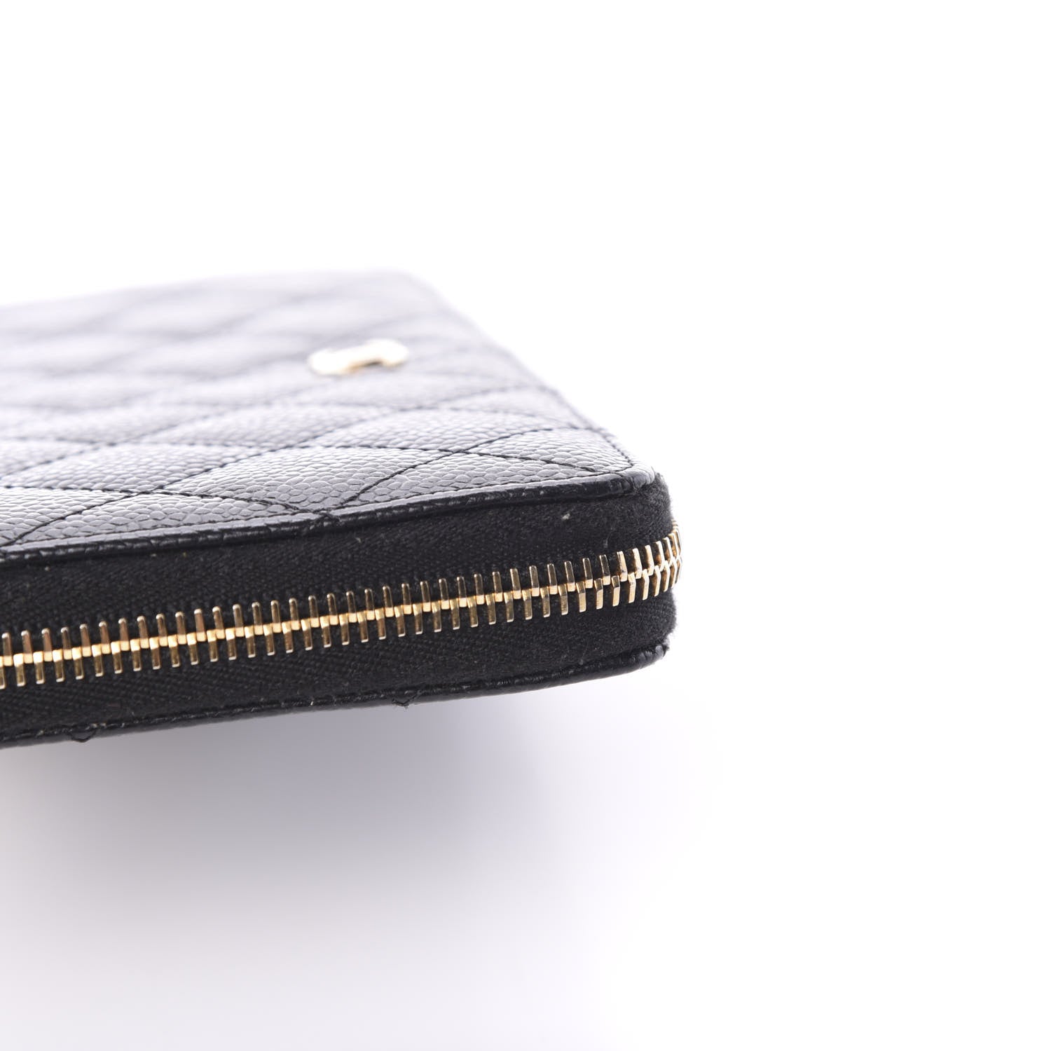 Chanel Caviar Quilted Large Gusset Zip Around Wallet Black 8 of 9