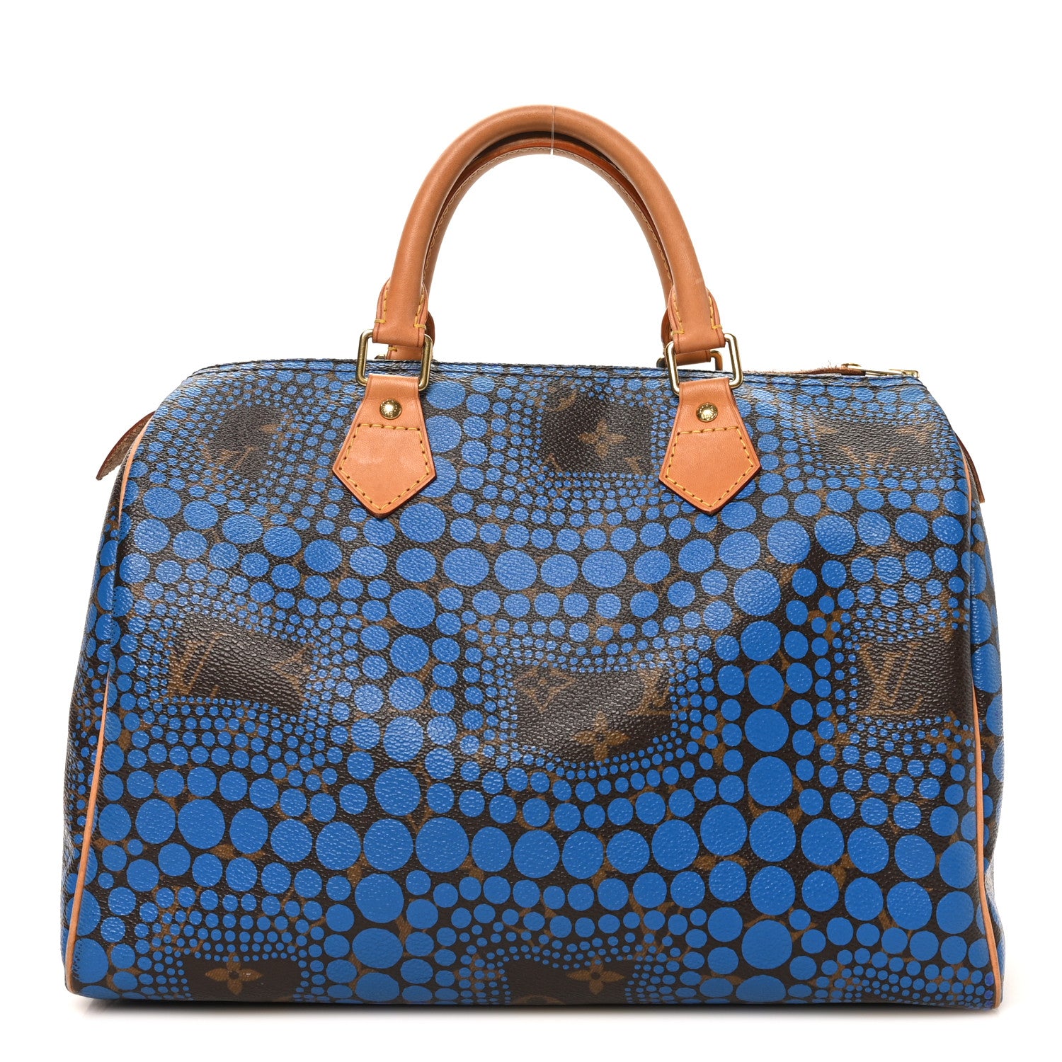 Louis Vuitton Monogram Kusama Town Speedy 30 Blue 1 of 9