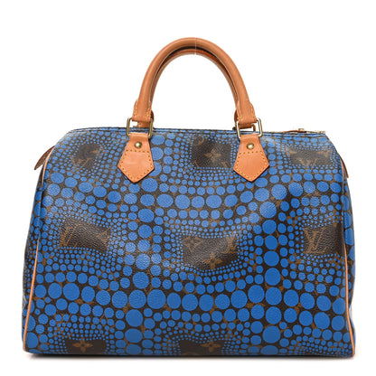Louis Vuitton Monogram Kusama Town Speedy 30 Blue 1 of 9