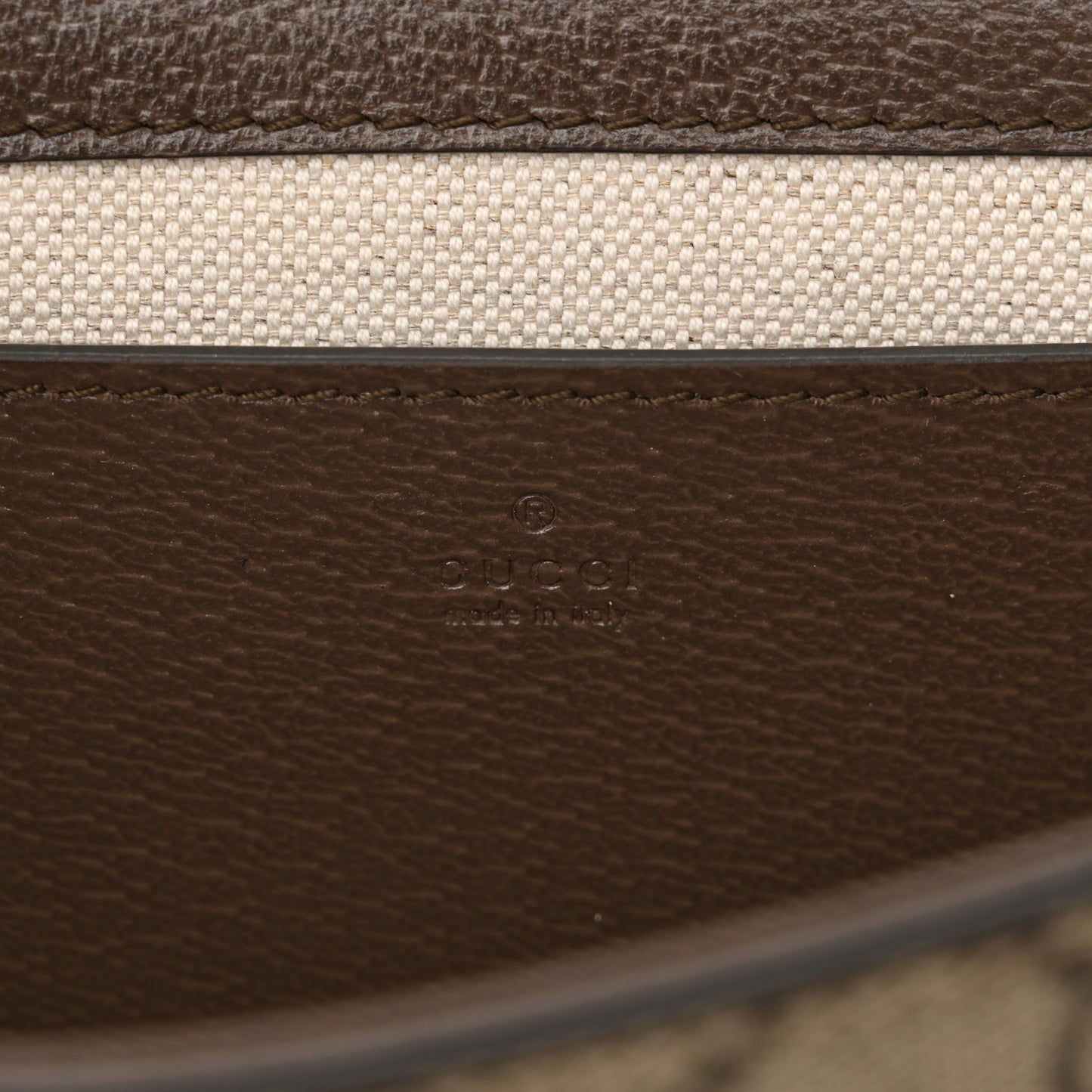 GG Supreme Monogram Textured Dollar Calfskin Web Mini Ophidia Envelope Shoulder Bag Beige Ebony