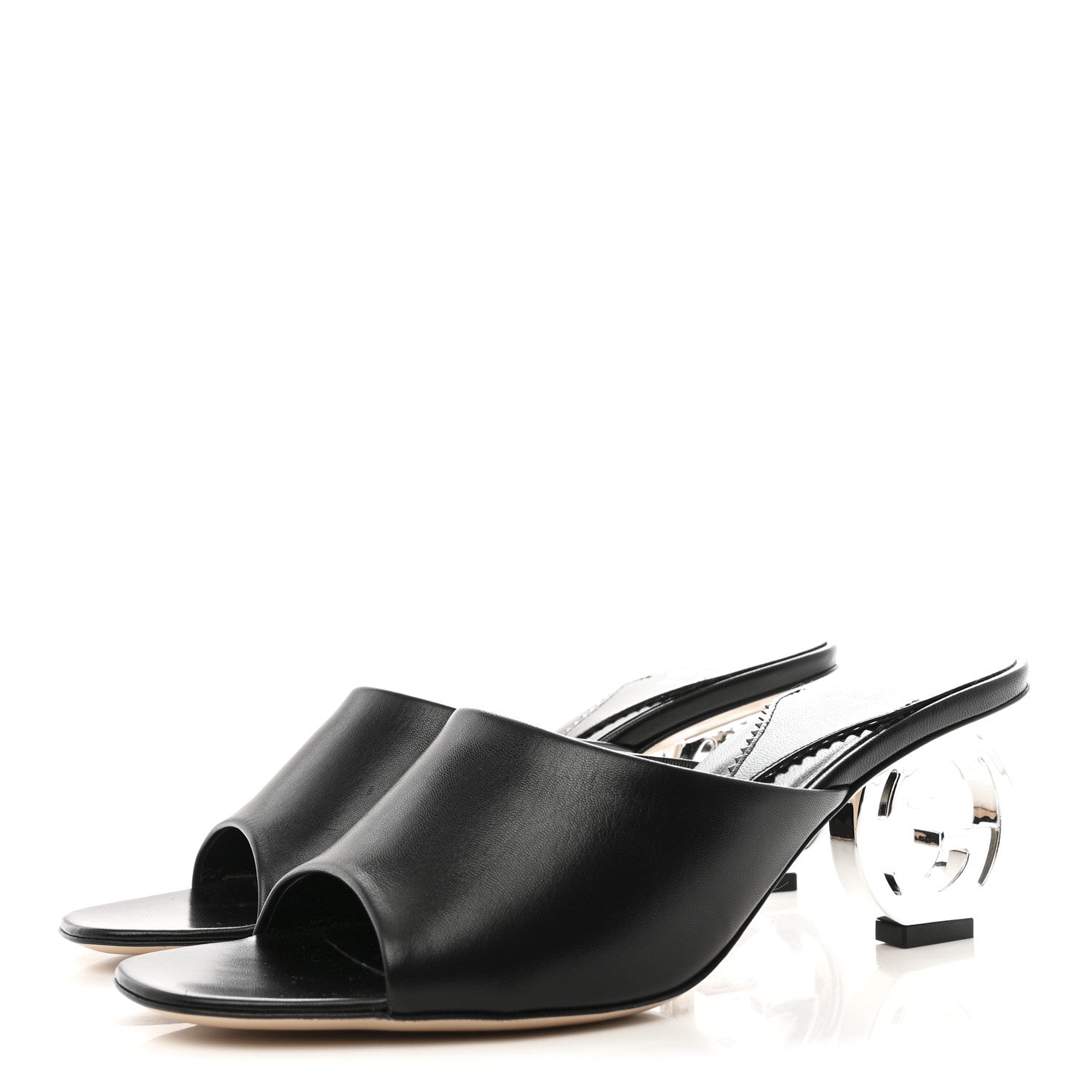 Gucci Malaga Kid Interlocking G Sandals 37.5 Black 4 of 10