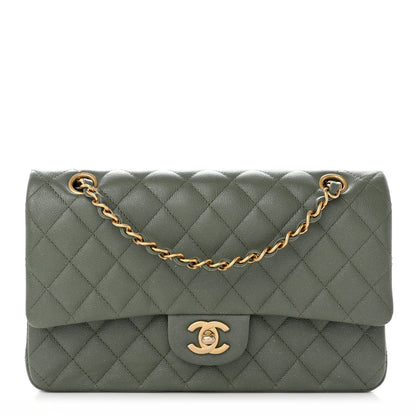 Chanel Iridescent Caviar Quilted Medium Double Flap Light Green 1 of 11