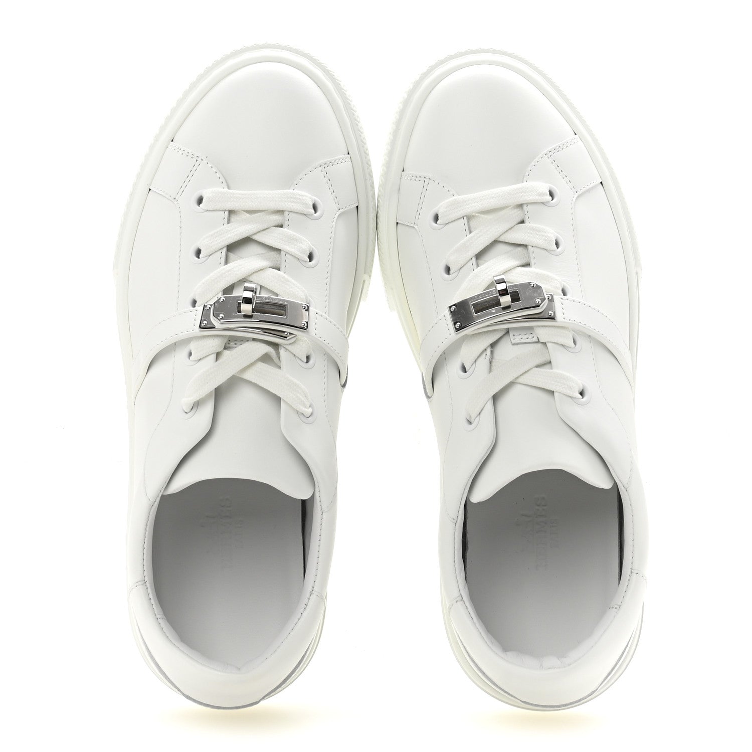 Hermes Calfskin Day Sneakers 37.5 White 2 of 10