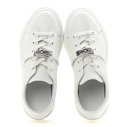 Hermes Calfskin Day Sneakers 37.5 White 2 of 10