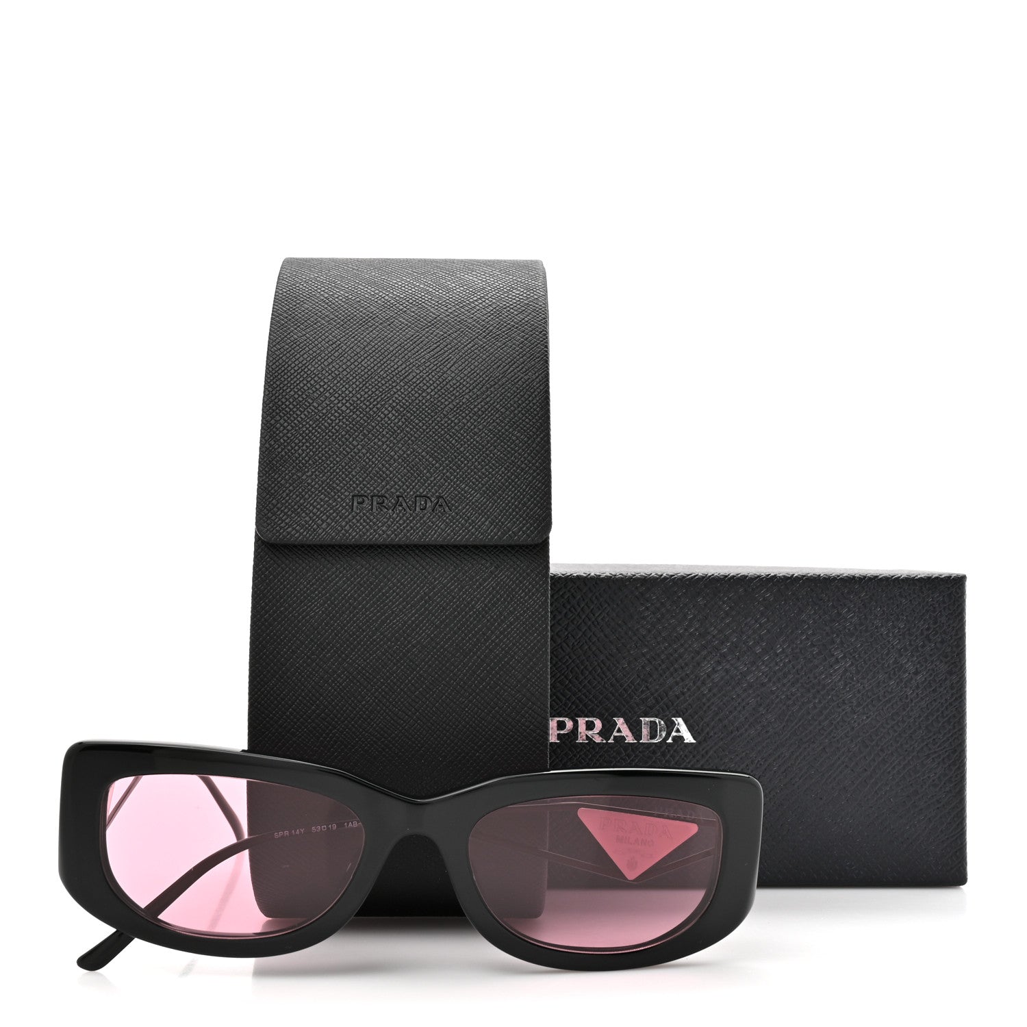 Prada Acetate Sunglasses SPR 14Y Black Pink 7 of 7