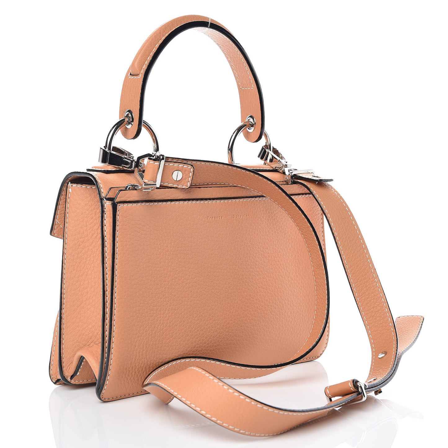 Calfskin Small Hava Top Handle Bag Wheat