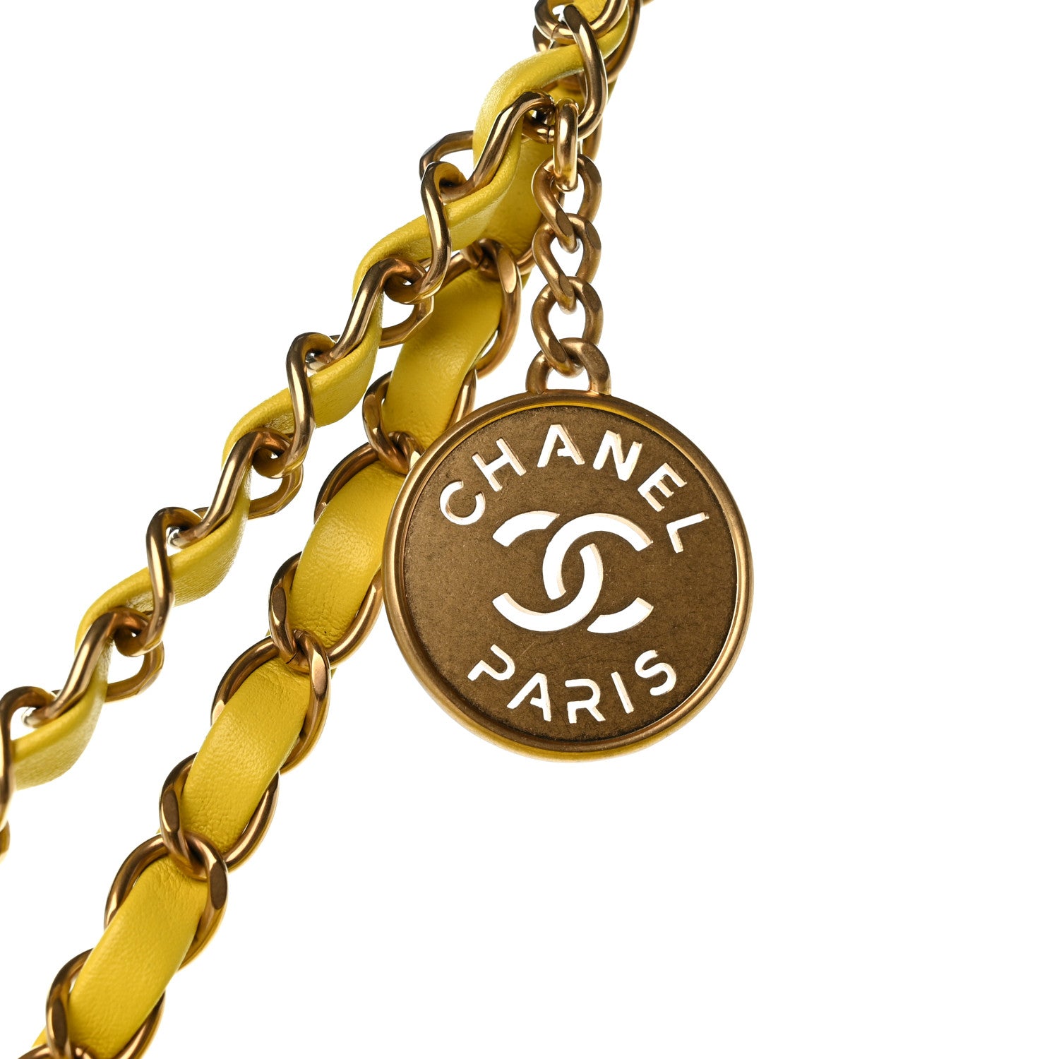 Chanel Shiny Calfskin Quilted Small Chanel 22 Yellow 12 of 13