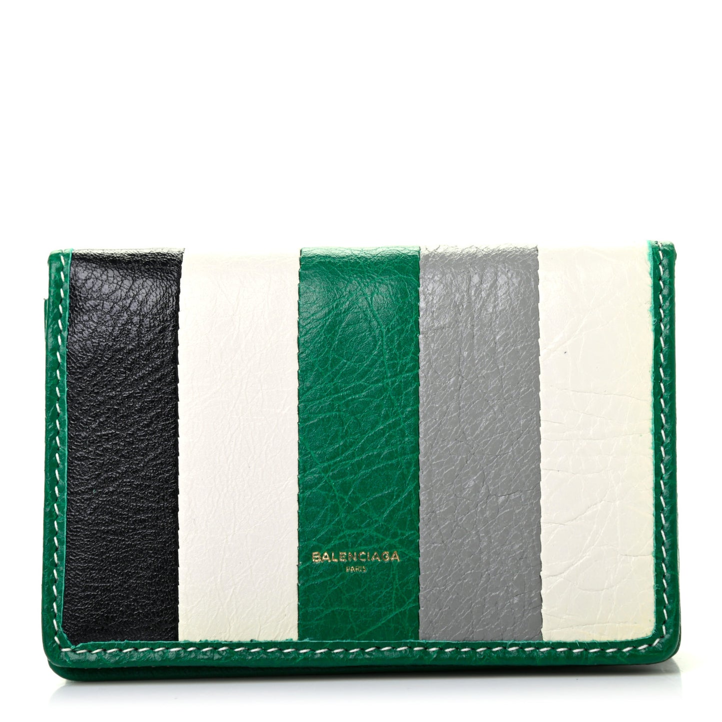 Agneau Arena Multicolore Bazar Bi-Fold Card Case Green Grey Black