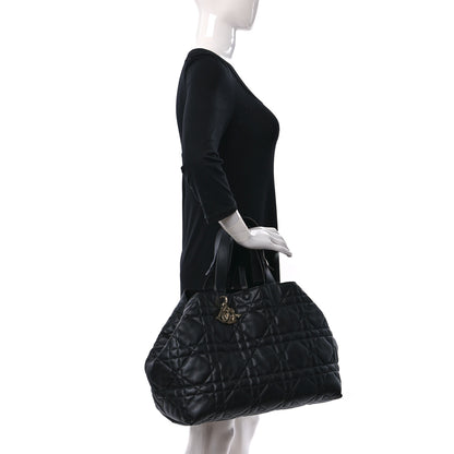 Christian Dior Calfskin Macrocannage Large Toujours Black 2 of 15