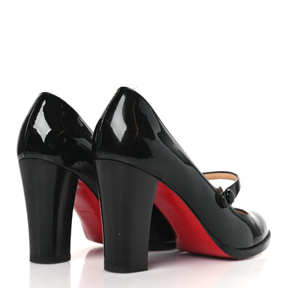 Christian Louboutin Patent Top Street 85 Mary Jane Pumps 37 Black 4 of 8