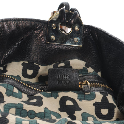 Gucci Calfskin Medium Indy Top Handle Hobo Black 7 of 8