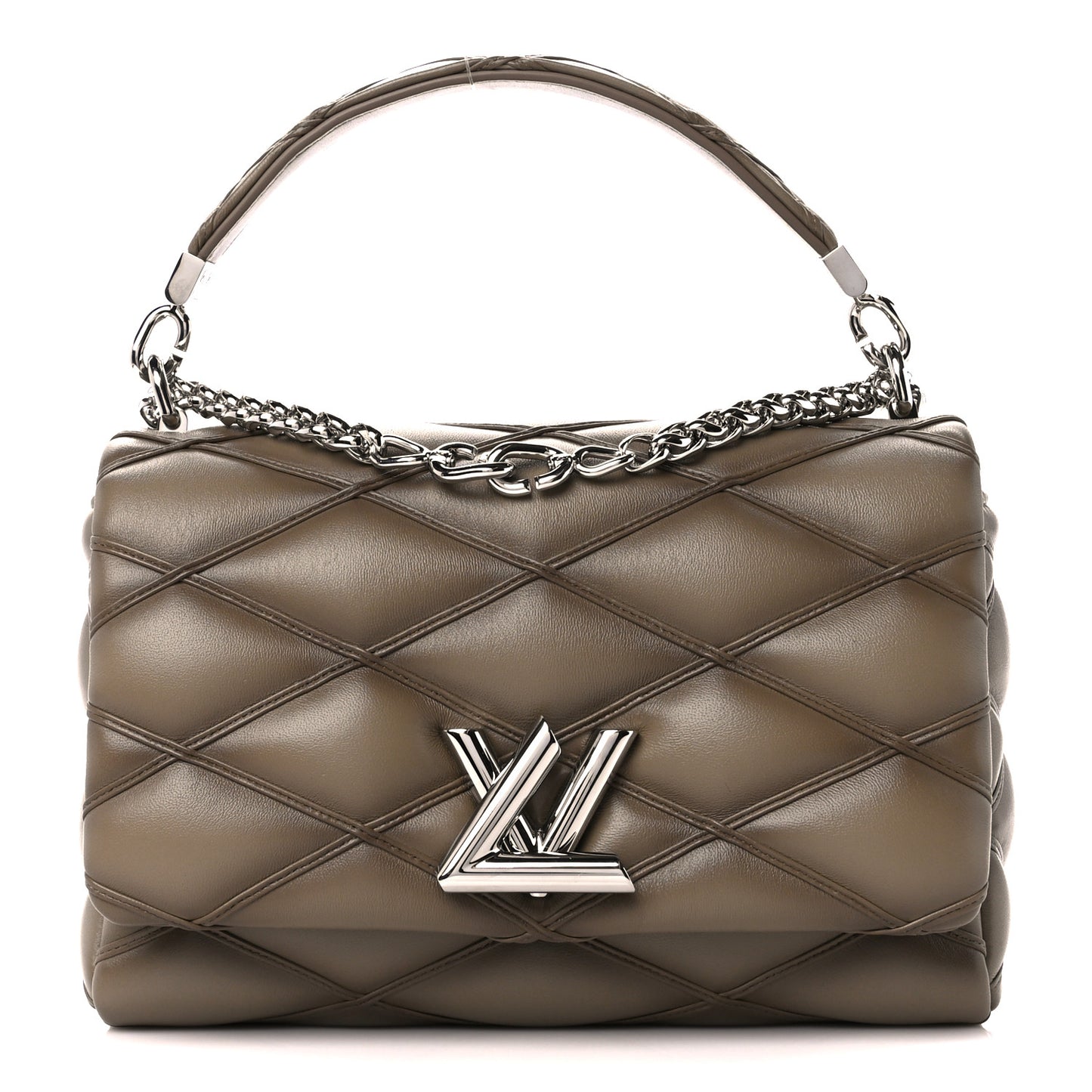 Lambskin Malletage Top Handle GO-14 MM Taupe