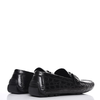 Louis Vuitton Mens Crocodile Monte Carlo Loafers 11 Black 4 of 9