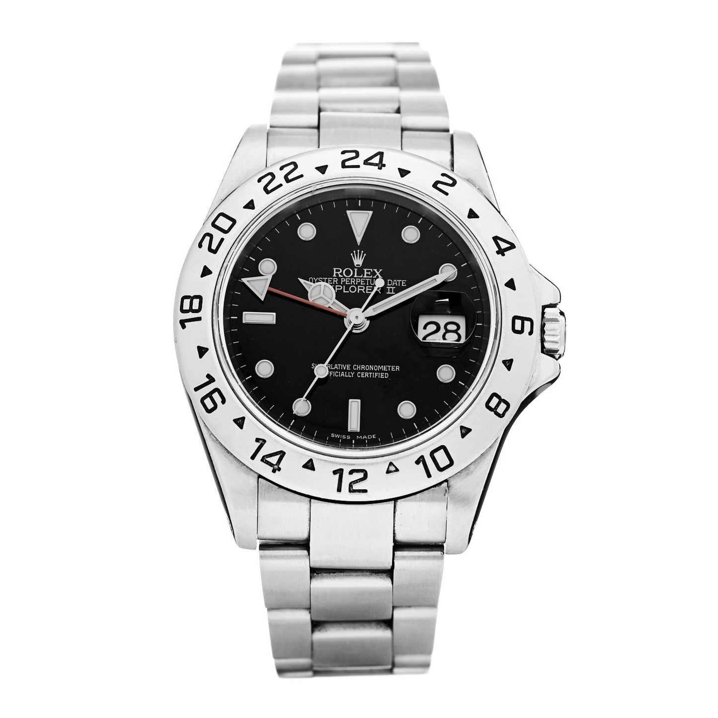 Stainless Steel 40mm Oyster Perpetual Date Explorer II Watch Black 16570
