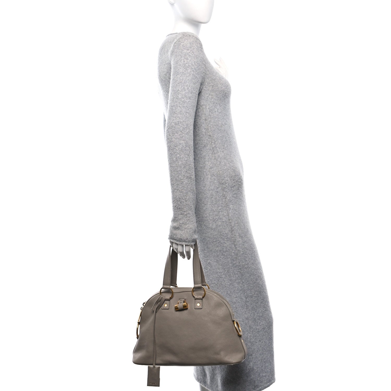 Saint Laurent Calfskin Medium Muse Mink 2 of 9