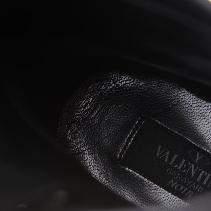 Valentino Garavani Calfskin Rockstud 30mm Biker Boots 38 Black 11 of 14