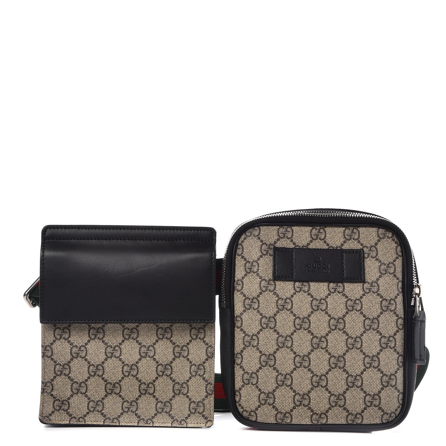 Gucci GG Supreme Monogram Web Belt Bag Black 1 of 11
