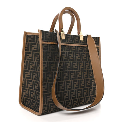 Fendi Vitello King Jacquard FF Medium Fendi Sunshine Shopper Tote Cuoiota 3 of 9