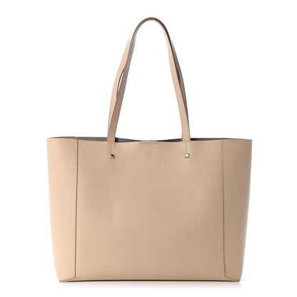 MCM Calfskin Medium Shopper Tote Latte Beige 1 of 9