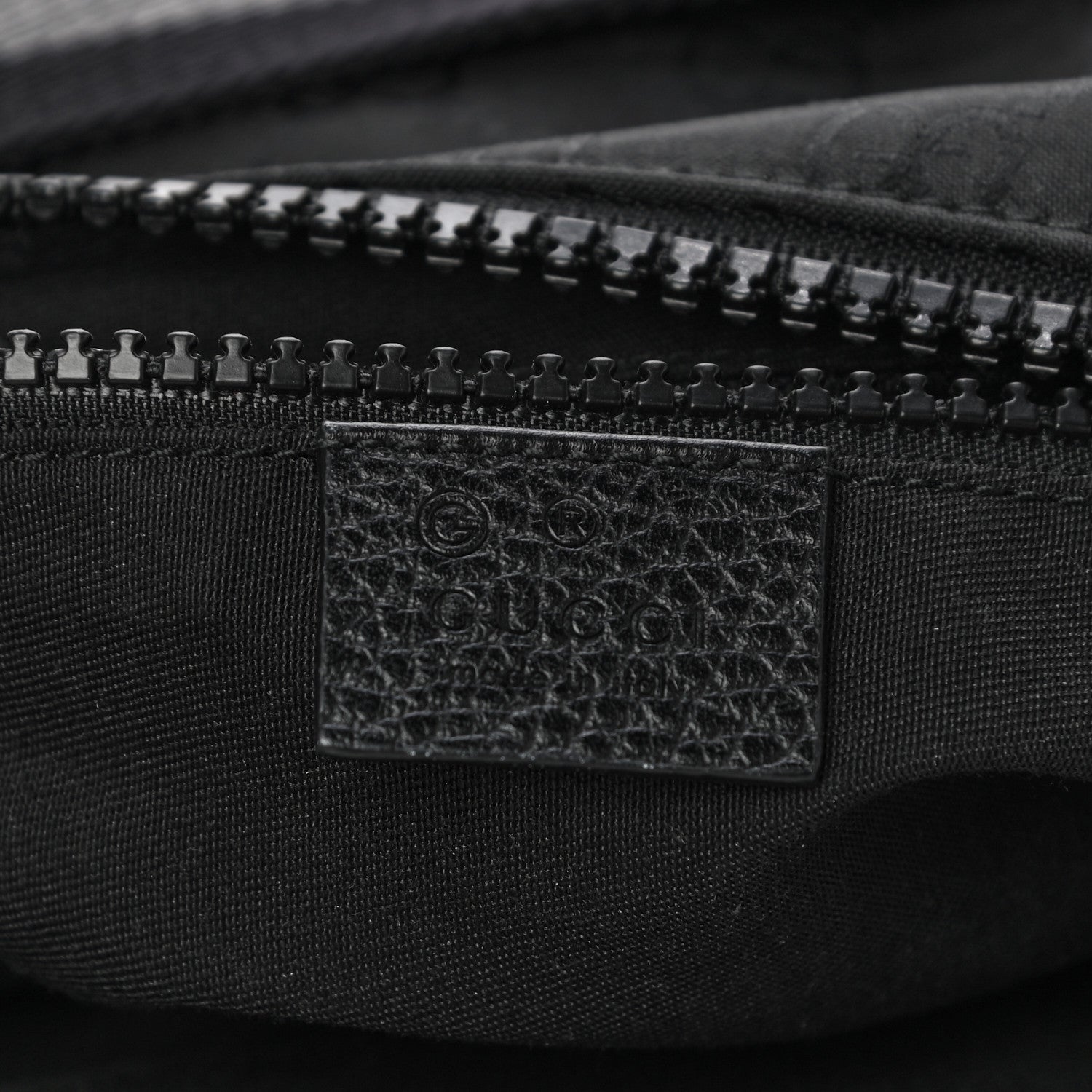 Gucci Nylon Monogram Small Flat Messenger Bag Black 6 of 11