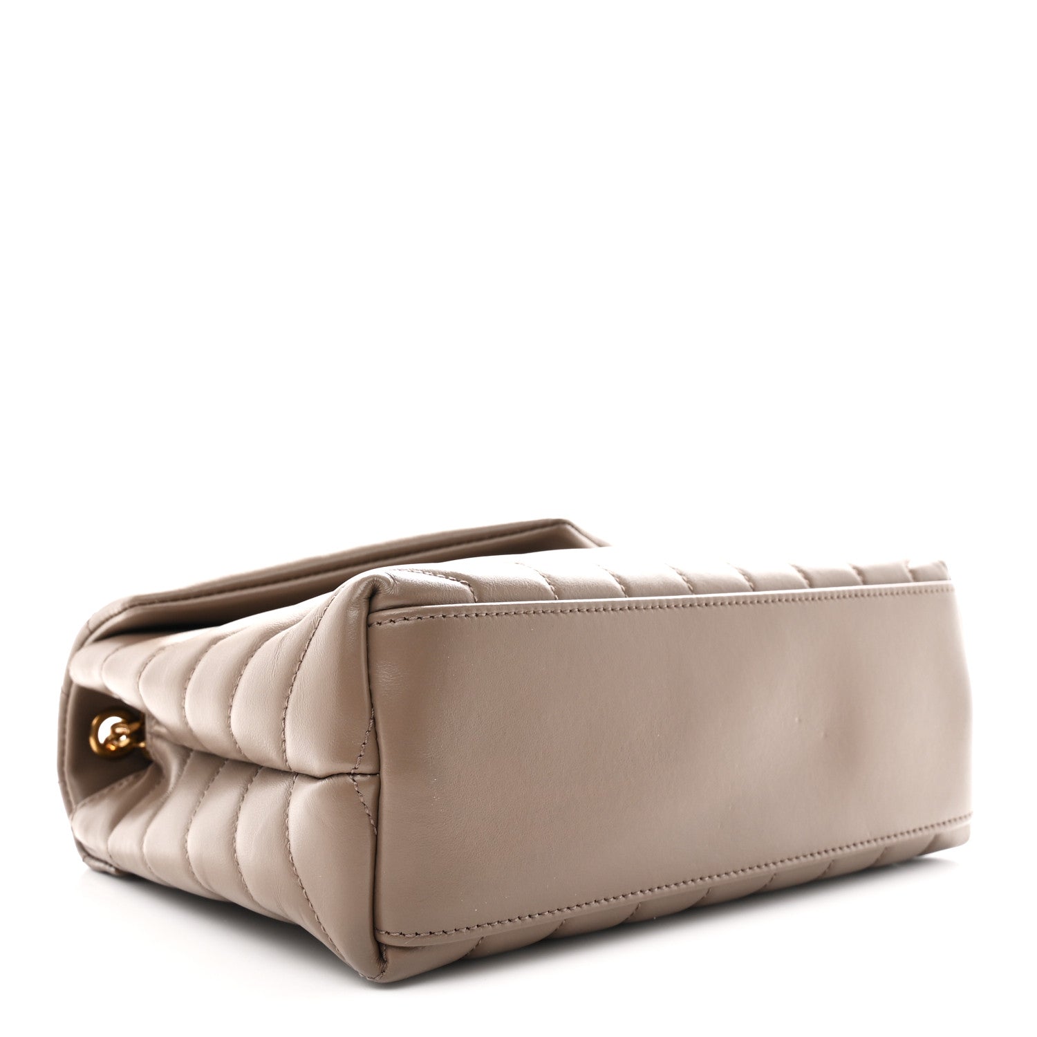 Saint Laurent Calfskin Y Quilted Monogram Small Loulou Chain Satchel Taupe 4 of 11