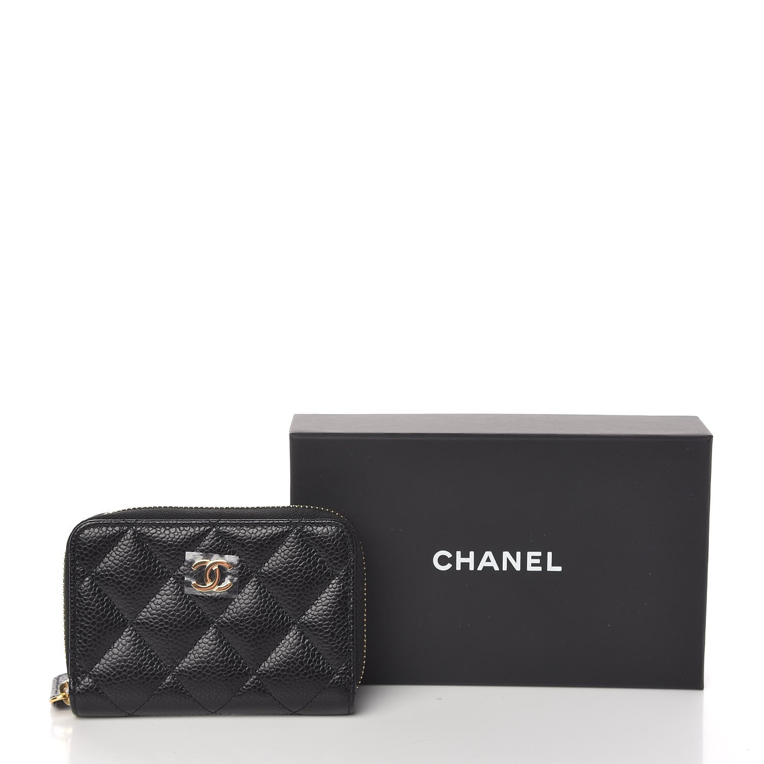 Chanel Caviar Quilted Zip Coin Purse Black 8 of 8