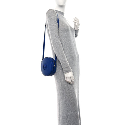 Versace Calfskin La Medusa Round Camera Bag Blue 2 of 13
