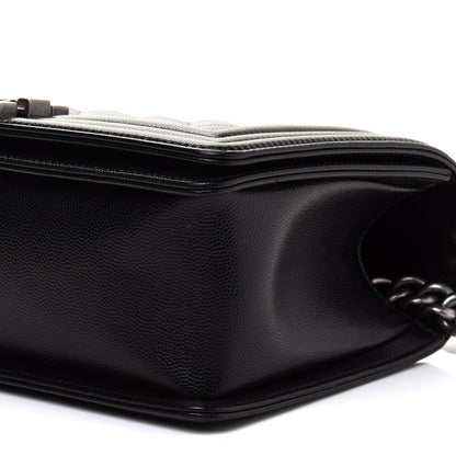 Chanel Caviar Quilted Medium Boy Flap Black 10 of 11