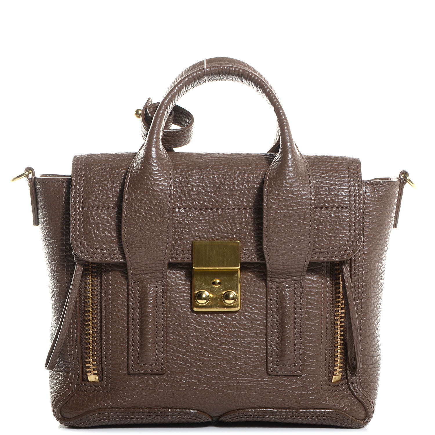 3.1 Phillip Lim 3.1 Leather Mini Pashli Satchel Taupe 1 of 10