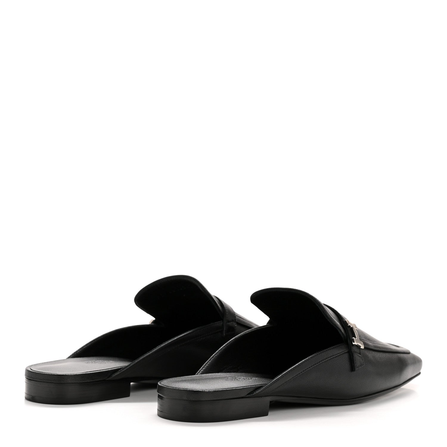 Hermes Goatskin Groupie Mules 40 Black 5 of 11