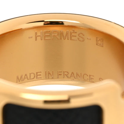 Hermes Madame Calfskin Small Olympe Ring S 52 6 Black 4 of 5