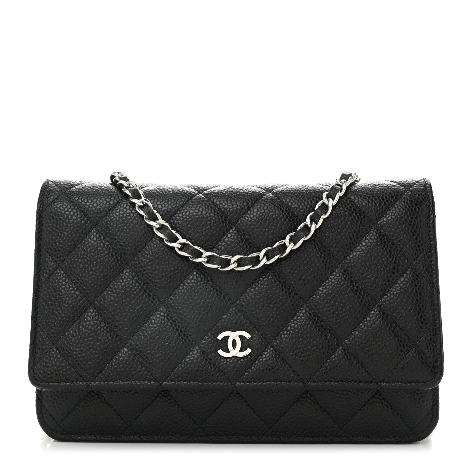 Chanel Caviar Quilted Wallet on Chain WOC Black 1 of 12