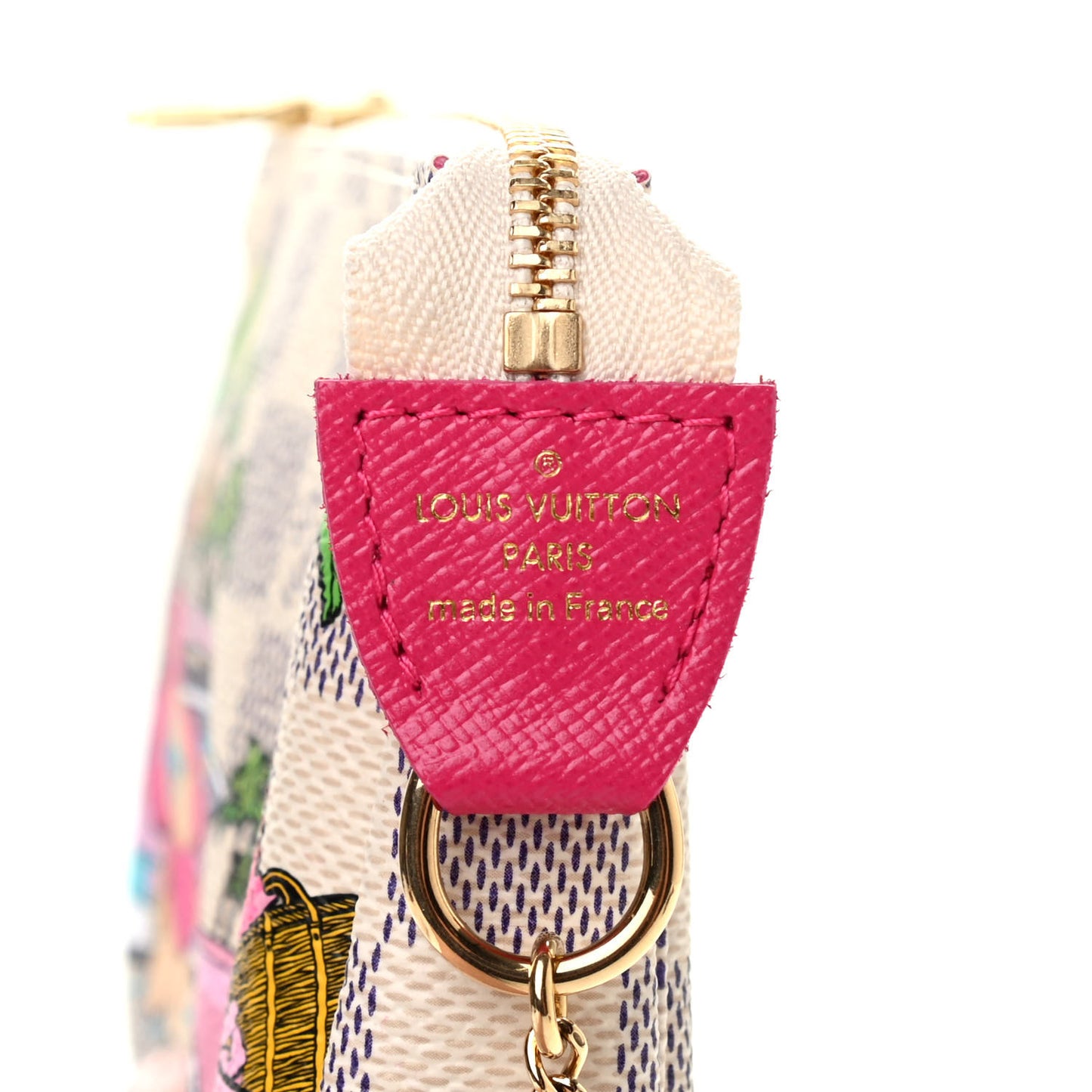 Damier Azur 2021 Christmas Animation Hollywood Mini Pochette Accessories Fuchsia
