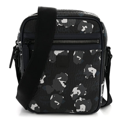 MCM Visetos Camouflage Crossbody Bag Black Blue 1 of 10